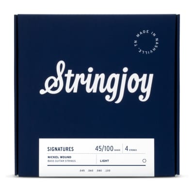 Stringjoy 4-String Electric Bass Light Gauge Long Scale 45-100