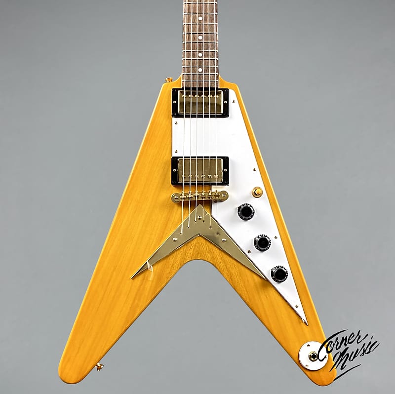 Epiphone 1958 Korina Flying V Aged Natural with Case