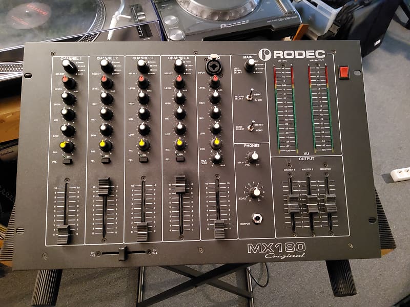 RODEC MX 180 ORIGINAL vintage DJ mixing desk with completely new faders