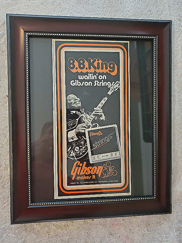 1974 Gibson Guitars Promotional Ad Framed B. B. King | Reverb UK