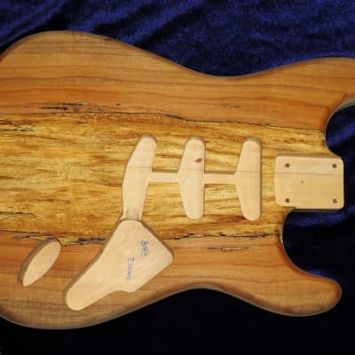 Spalted Maple Top / Basswood Strat body Standard Hardtail 3lbs 6oz  #3183 image 2
