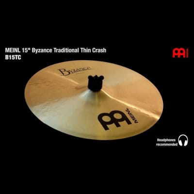 Meinl Byzance Traditional Thin Crash Cymbal 15 image 3