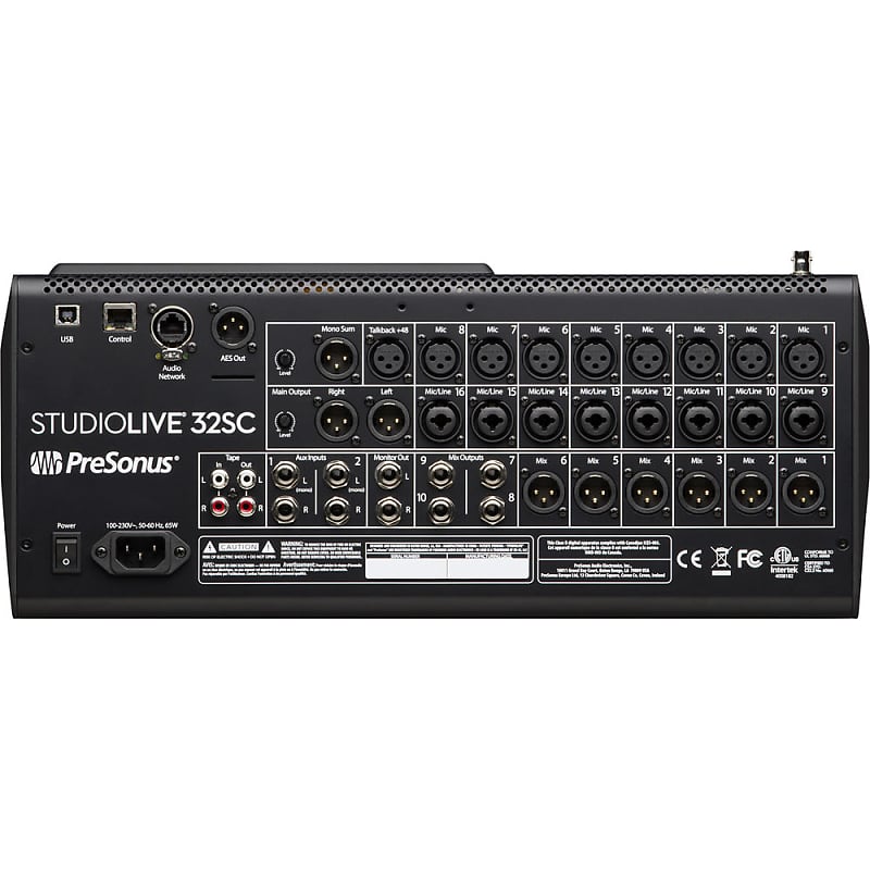 PreSonus StudioLive 32SC Subcompact Rackmount 32-Channel Digital Mixer and USB Audio Interface image 3