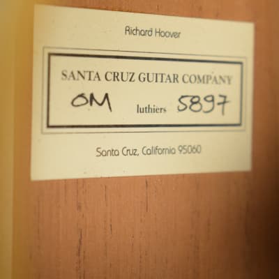 Santa Cruz Custom OM Orchestra Model Adirondack Spruce Top Natural image 10