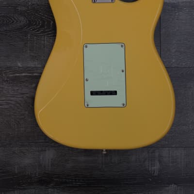 AIO S4 Left-Handed Electric Guitar - Buttercream (Mint Pickguard) image 9