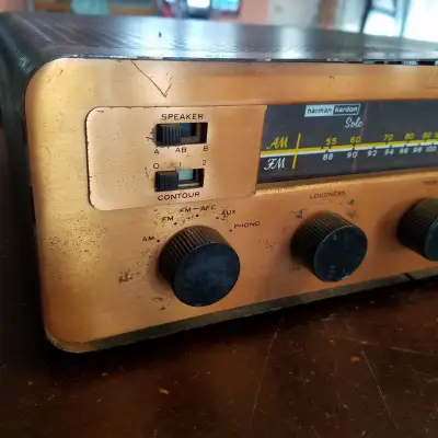 Harman Kardon HA-10 The Solo Integrated Tube Amp Receiver Radio EL84 RARE 1958 - Black & Gold image 3