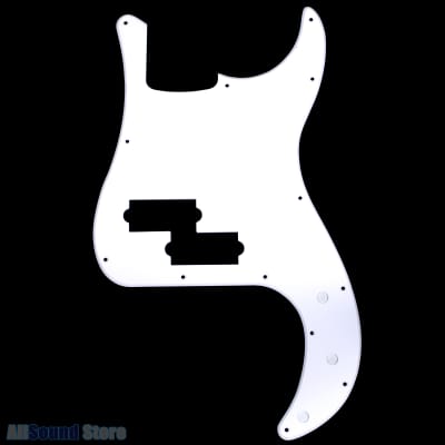 1-Ply White Pickguard for 4-String Fender® Precision P Bass Standard USA MIM 13-Hole