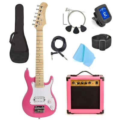 Solid Body Full Size 39 Inch Lp Electric Guitar Kit Black With 3