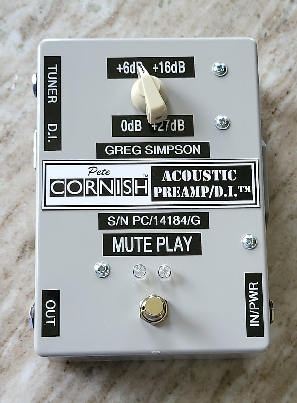 Pete Cornish Acoustic Preamp DI Mute Grey Series 2014 Grey