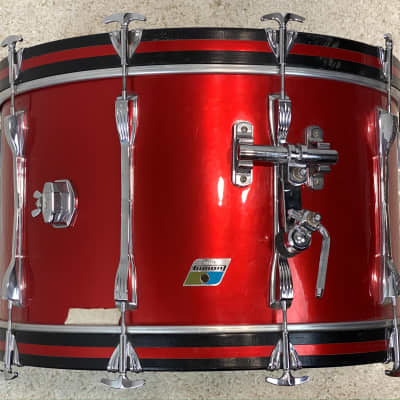 Ludwig 70s Mach 4 drum set 13/16/24/5x14 Supra and canister throne. Red Silk image 6