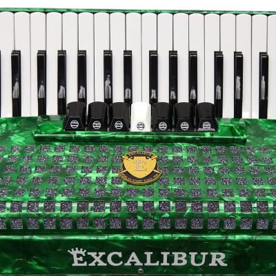 Excalibur Super Classic 72 Bass Piano Accordion Forest Green image 4