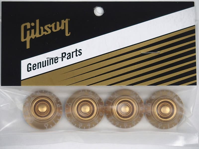 Genuine Gibson Top Hat Knobs Gold Set of 4 Guitar Parts PRHK-020 Les Paul ES SG image 1
