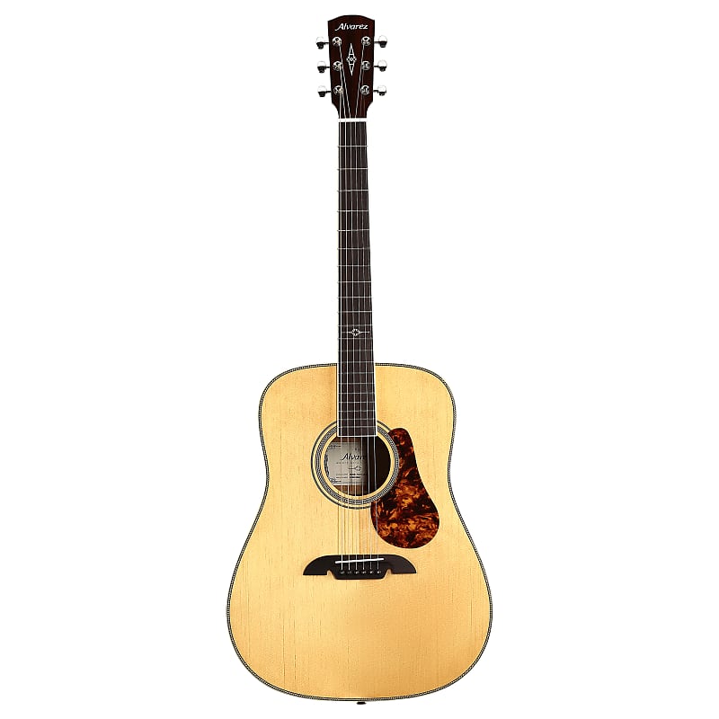 Alvarez MD60e Herringbone Masterworks Dreadnought Guitar, Acoustic Electric 2024 - Natural Gloss image 1