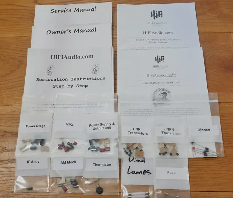 McIntosh MR74 restoration kit filter capacitor repair rebuild fix  			