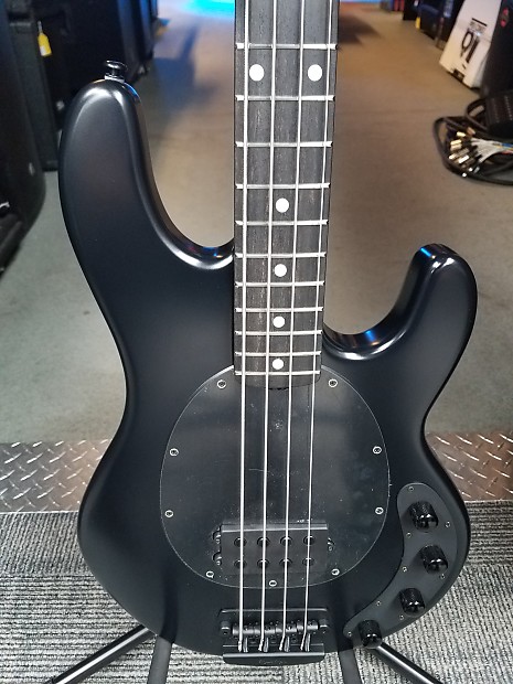 Ernie Ball Music Man StingRay 4 String Bass, Stealth Black, | Reverb