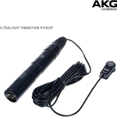 AKG Pro Audio C411 PP High-Performance Miniature Condenser Vibration Pickup for Stringed Instruments with MPAV Standard XLR Connector Black image 3