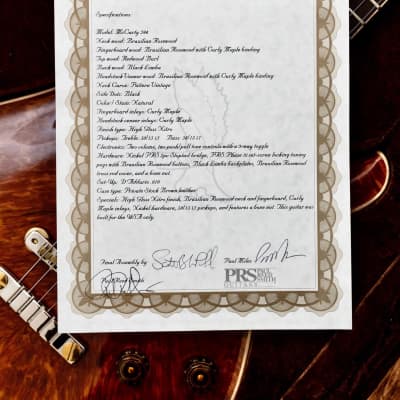 Paul Reed Smith Private Stock #8422 McCarty 594 Brazilian Rosewood Neck & Burl Redwood Top, Mint w/ COA & Case image 16