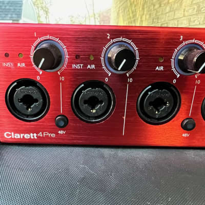 Focusrite Clarett 4Pre Thunderbolt Audio Interface 2010s - Red image 3