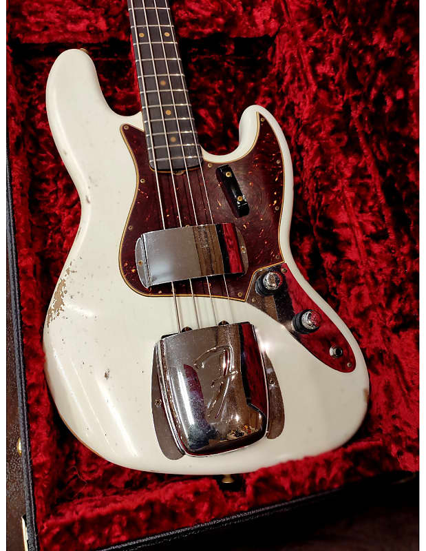 Fender Custom Shop Limited 60 Jazz Bass Relic Aged Olympic White