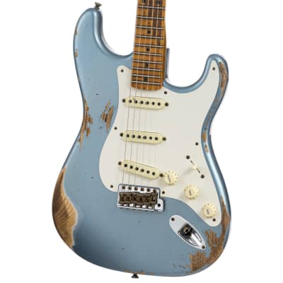 Fender Custom Shop 1957 Stratocaster Heavy Relic, Lark Guitars Custom Run -  Blue Ice Metallic (722) image 3
