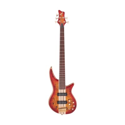 [PREORDER] Jackson Pro Series Spectra SBP V Bass Guitar, Caramelized Jatoba FB, Transparent Cherry Burst for sale