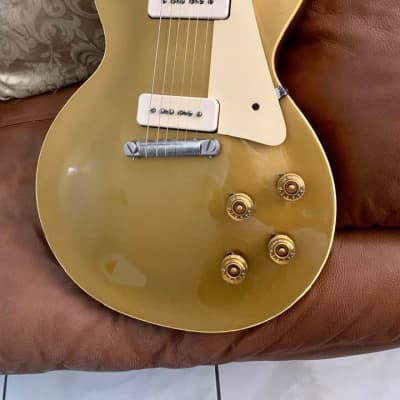 Gibson Rare Vintage 1955 Les Paul Goldtop All Gold Model Near Mint Original With Case Candy Amazing image 18