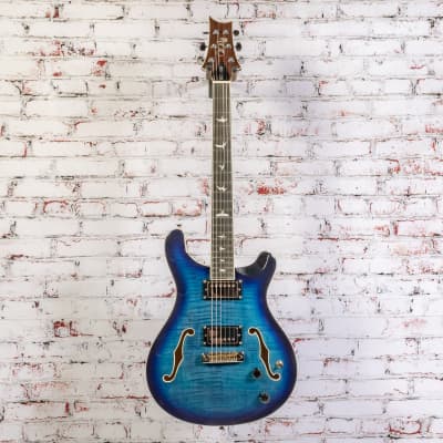 PRS - Paul Reed Smith SE Hollowbody II - Hollowbody Electric Guitar - Faded Blue Burst - w/ Hardshell Case image 2