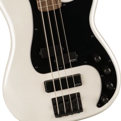 Squier Contemporary Active Precision Bass PH, Laurel Fingerboard, Black Pickguard, Pearl White image 4