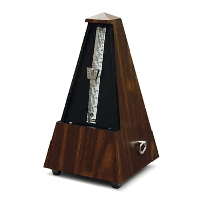Wittner Maelzel Pyramid Metronome - Walnut Plastic Casing without Bell image 2