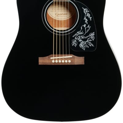 Epiphone Starling Dreadnought Acoustic Guitar, Ebony image 2