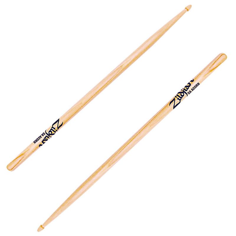 Zildjian 5ACW Hickory Series 5A Wood Acorn Tip Drum Sticks image 1