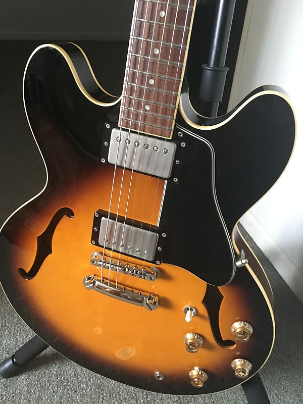 Orville ES-335 1997 Sunburst W/Hard Case | Reverb