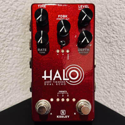 ギター Keeley Halo Andy Timmons Andy Apple Red Keeley Halo Andy Timmons Dual Echo Pedal - Andy Apple Red
