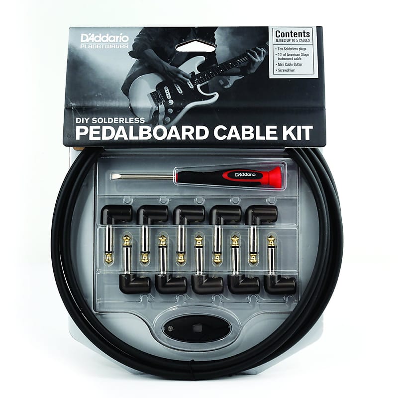 Planet Waves DIY Solderless Pedalboard Cable Kit, 10 ft, 10 Plugs image 1