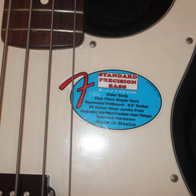Fender Standard Precision Bass Black/White image 14
