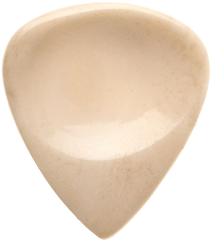W4M Bone Luxury Guitar Pick - Std Shape - Right Hand - Dimple Thumb - Groove Index image 1