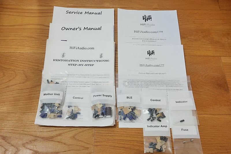 Pioneer CT-F1250 restoration kit filter capacitor repair rebuild fix  			