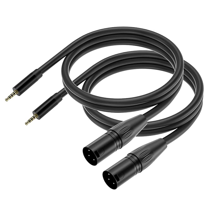 Cable Matters 3.5mm to XLR Cable 3 ft, Male to Male XLR to 1/8 Inch Cable,  XLR to 3.5mm Cable, Compatible with iPhone, iPod, MP3 Player, Laptop, Voice