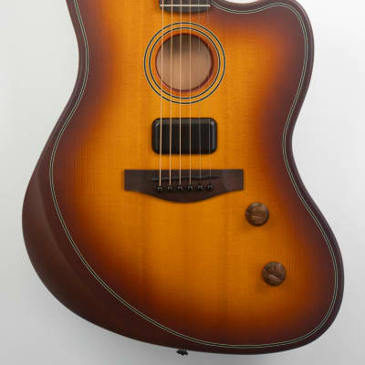 Fender Acoustasonic Standard Jazzmaster Honey Burst image 1