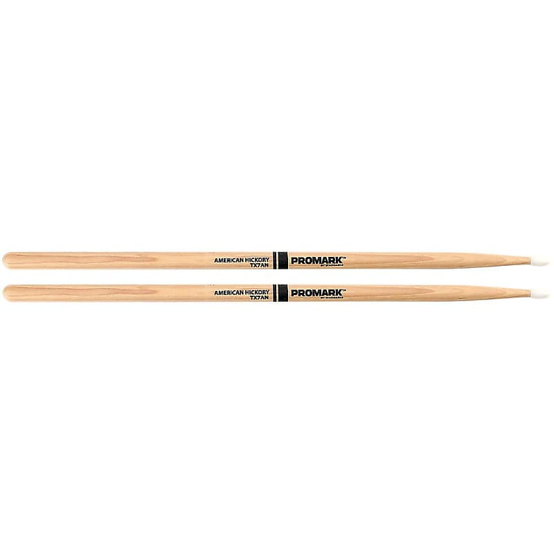 Pro-Mark TX7AN Hickory 7A Nylon Tip Drum Sticks (Pair) image 1