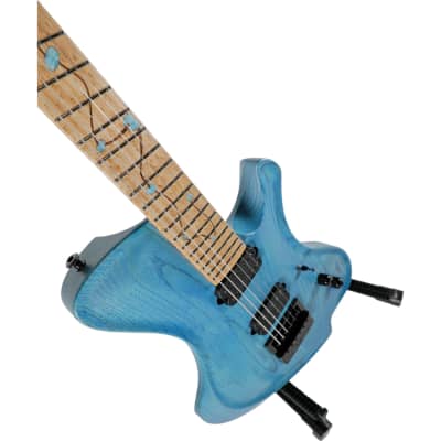 2023 O3 Guitars Xenon Blue Carve Top image 5
