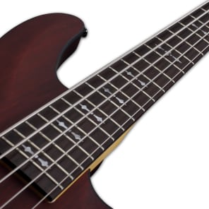 Schecter OMEN-5 5-String Bass Guitar, Walnut Satin, 2094 image 4
