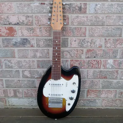 Vintage Circa 1968 Vox Mando Guitar 12-String Electric Octave Guitar w/ Hardshell Case! Italy, Rare Model! image 1