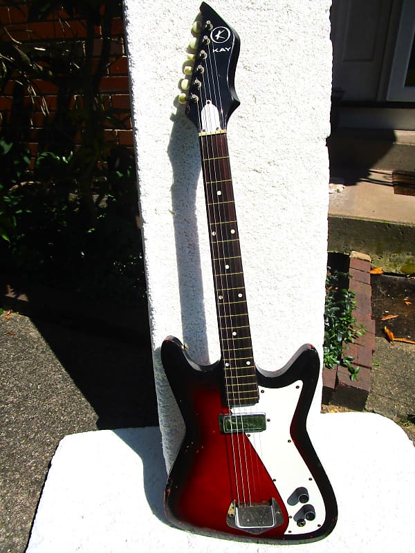Kay Vanguard  Guitar, 1960's, One Pickup,  Cherryburst Finish image 1