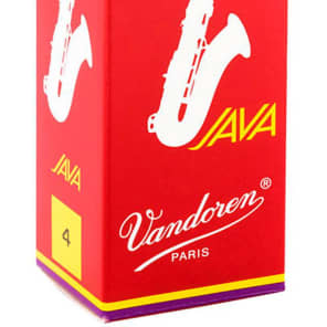 Vandoren SR274R Java Red Series Tenor Saxophone Reeds - Strength 4 (Box of 5)
