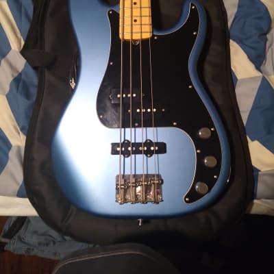 Fender American Performer Precision Bass 2020 - Black & Blue image 1