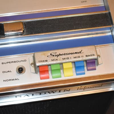 baldwin professional deluxe amplifier 1960's silver image 5