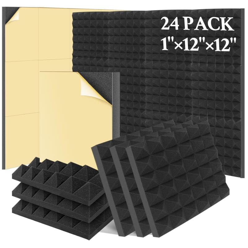 Soundproof Foam Acoustic Panel Absorption 1 Pack Pyramid 96X 48X 2