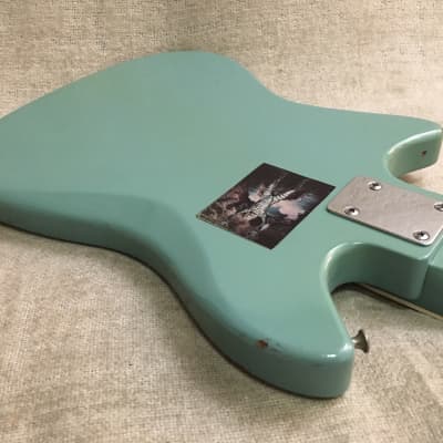 Kimberly 2 Pickup 1960's Seafoam Green Teisco Japan Matching Headstock & Neck Surf Guitar image 16