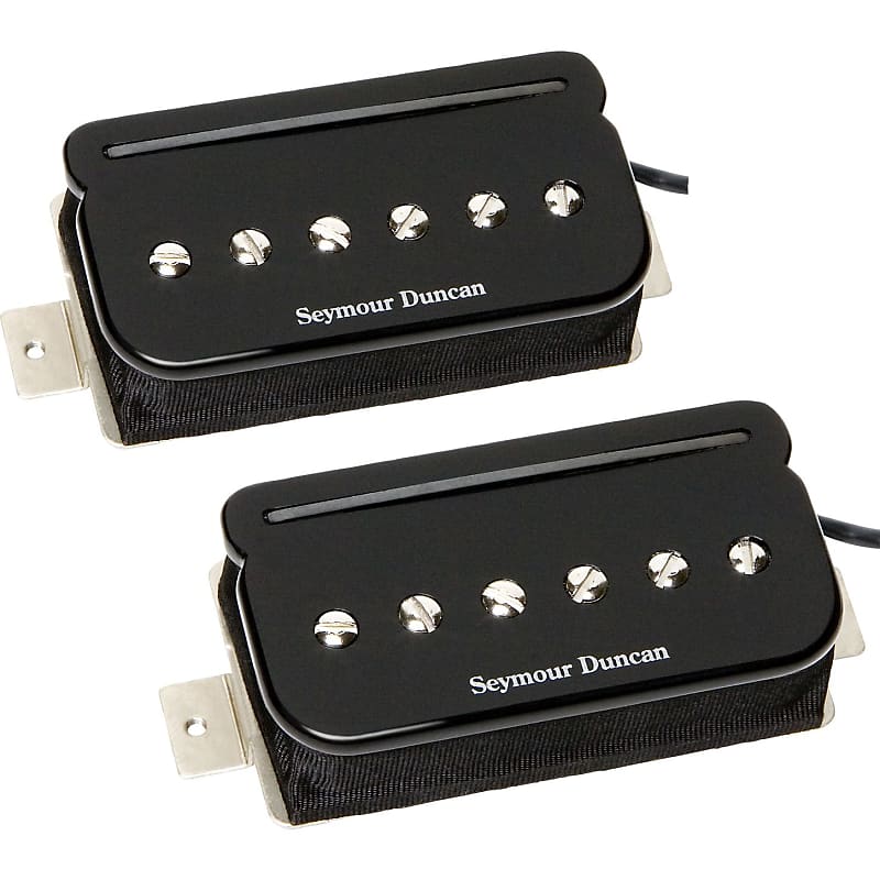 Seymour Duncan P-Rails SHPR-1s Black Guitar Pickup Set P 90 Sound in Humbucker Size Neck & Bridge image 1